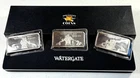 Vintage 2nd Ed. 1973 Aleo Watergate See Hear Speak No Evil - 3pc Silver Set #312