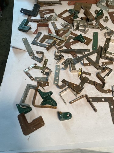 Lotto Lg di ferramenta vintage riparazione L, bretelle angolari - Foto 4 di 17