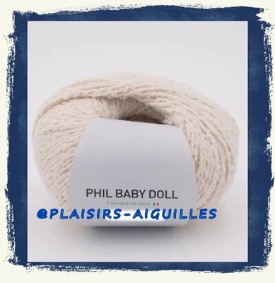 5 PELOTES DE LAINE phil BABY DOLL DUNE neuves - Photo 1/4