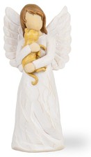 Cat Memorial Angel Figurines Women Cat Loss Sympathy Gifts for Cat Mom, Indoo...