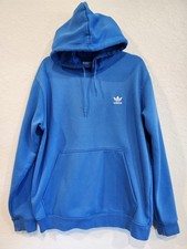 Adidas Originals Men s Trefoil Hoodie Sweatshirt Blue Size Large Pullover...