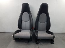 2006 Porsche Cayman S 987 Leather Heated Houndstooth Seat Set 3399 2006 Porsche Cayman S 987 Leather Heated Houndstooth Seat Set 3399