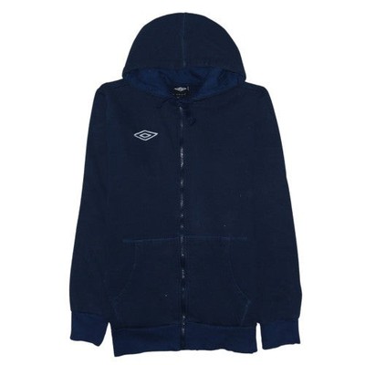 Umbro Herren Sweatshirt Blau Full Zip Kapuzen L Regular Fit