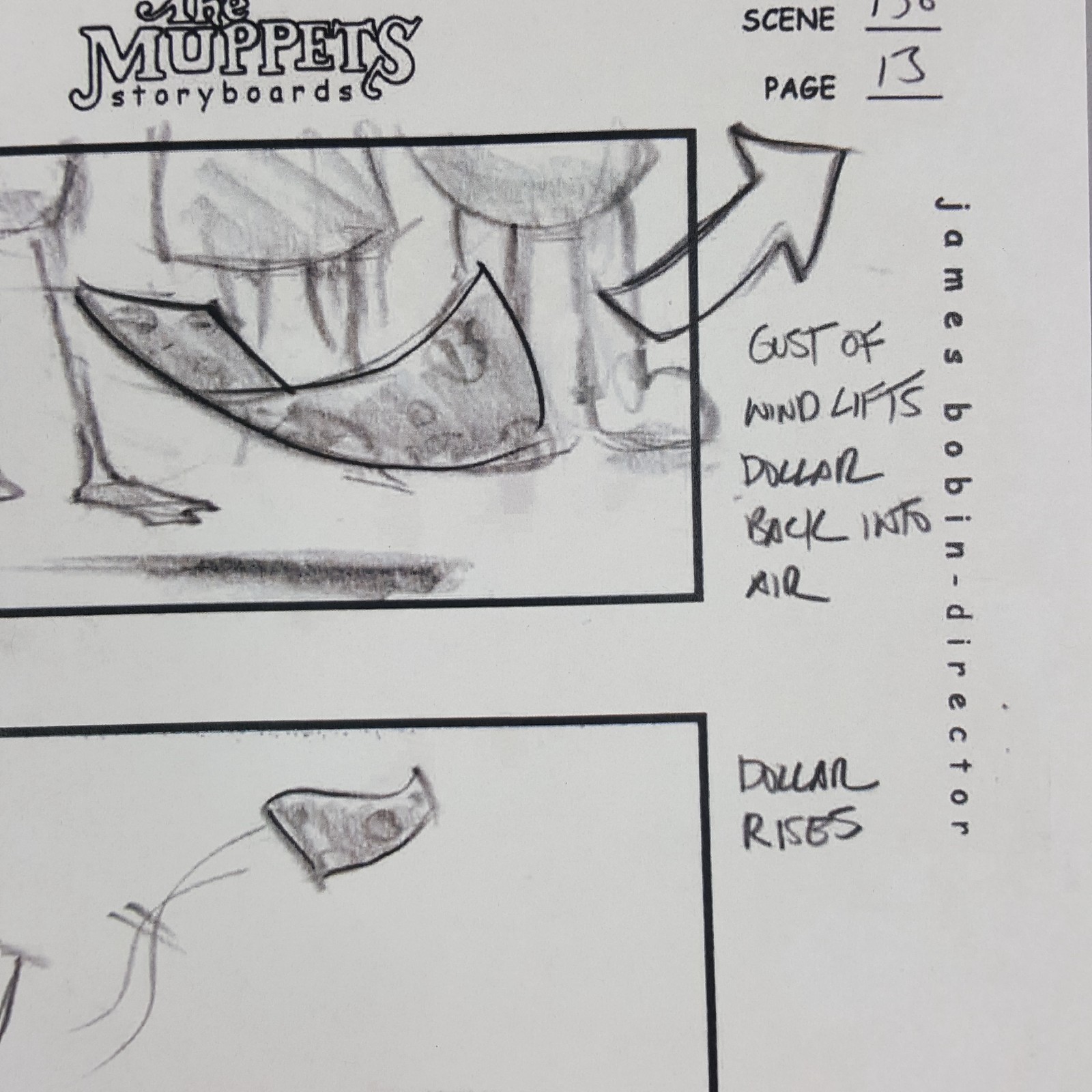 Image 4 of The Muppets (2011) - Production Used Storyboard, Statler's Dollar, Time Runs Out