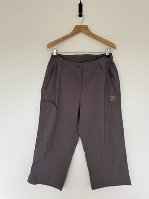 Sprayway Walking Cropped Trousers 12 Grey HydroDRY Waterproof All Day Rain Pants