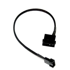 2 Pack 4-Pin (Actual 2-Pin) Molex to 3 Pin 12V PC Case Fan Power Adapter 