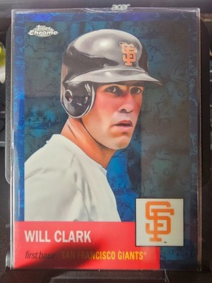 2022 Topps Platinum Will Clark Toile White and Blue Refractor 89/199