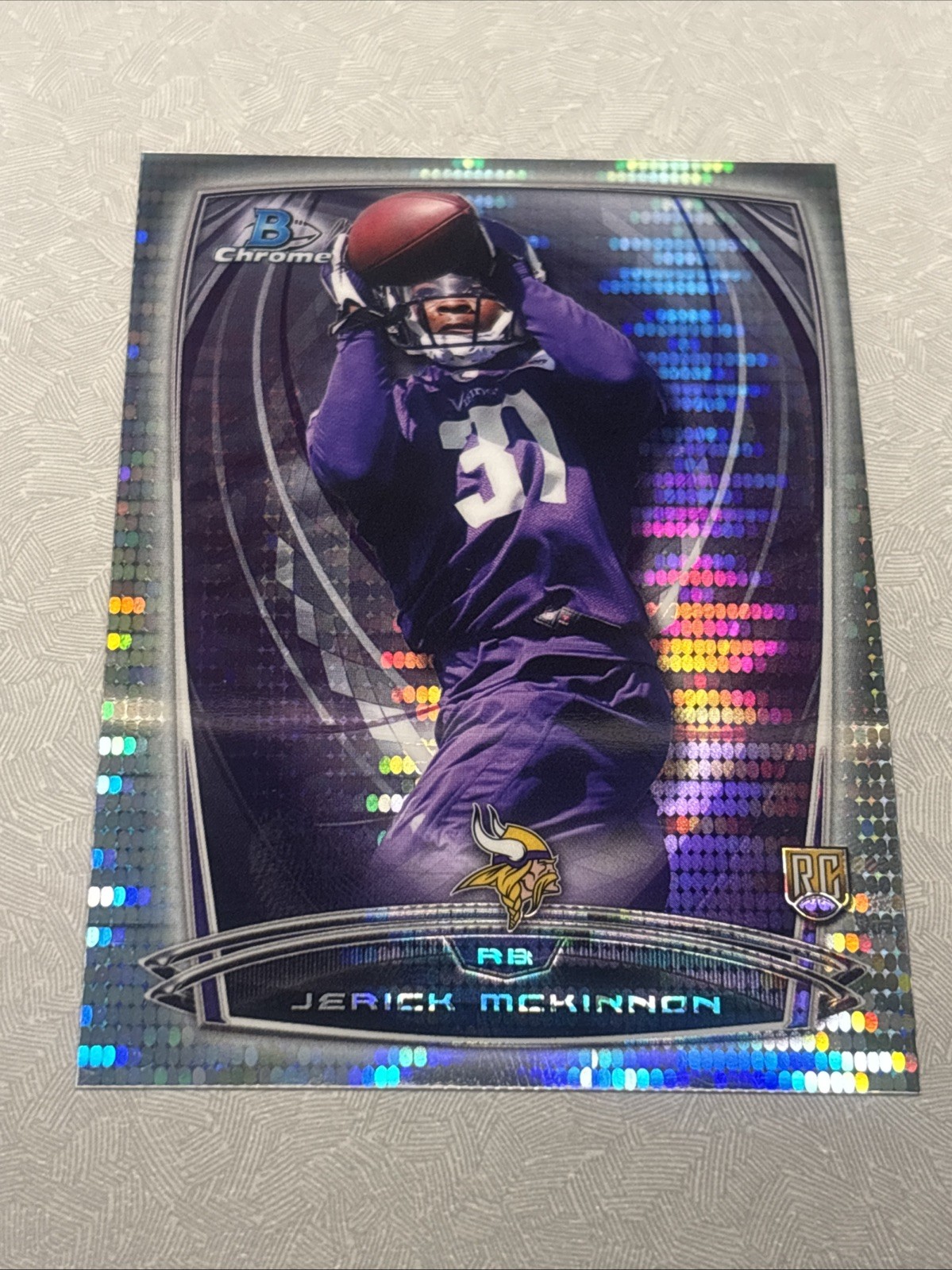 Jerick McKinnon Bowman Chrome #215 Pulsar Refractor
