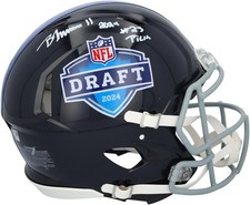 Brian Thomas Jr. Jaguars Signed Riddell 2024 Draft Speed Authentic Helmet w/Insc
