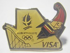 ALBERTVILLE 1992 FRANCE WINTER OLYMPIC GAMES VISA MASCOT PIN