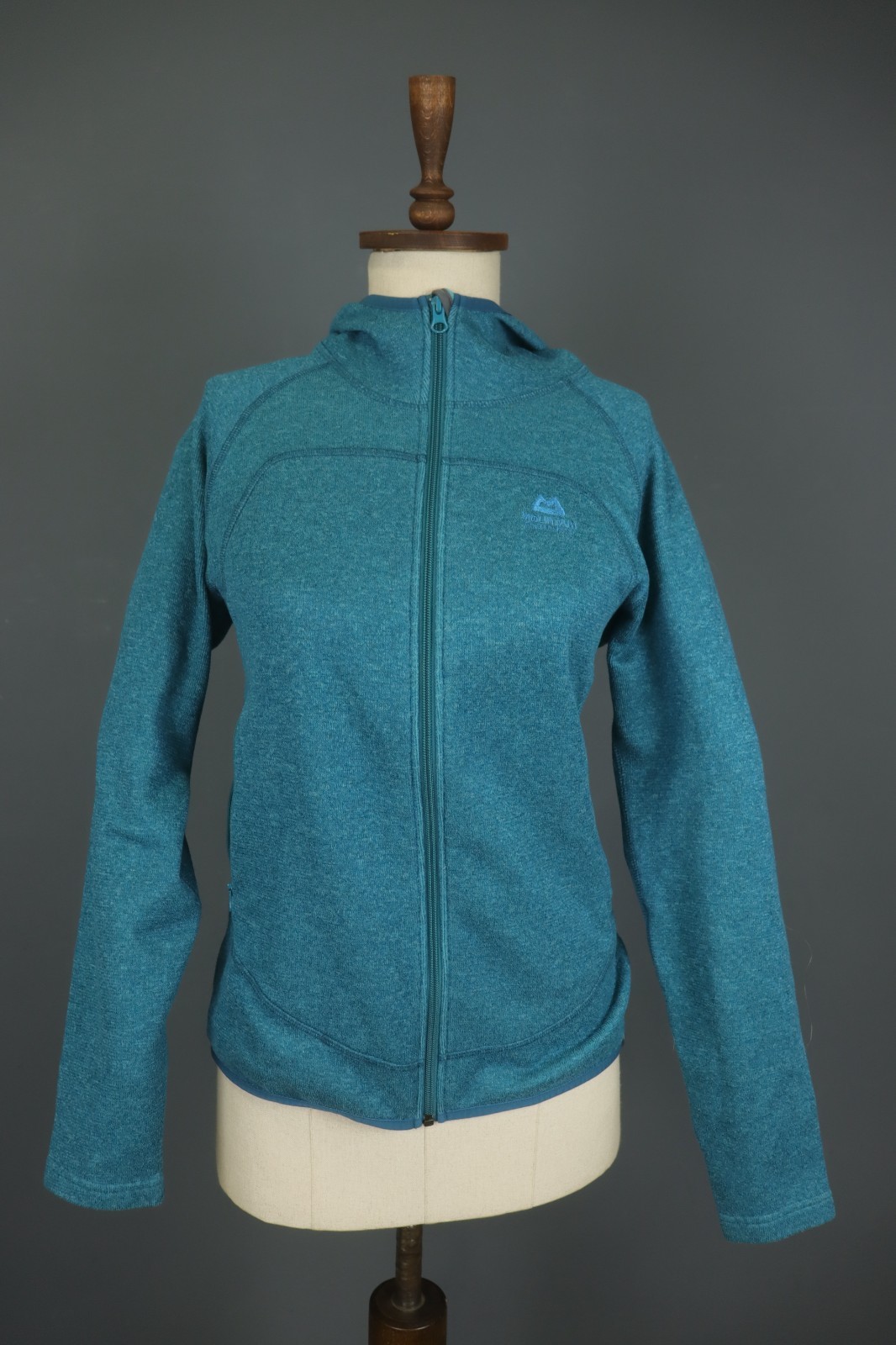 Blue Long Sleeve Full Zip Hooded Fleece Jacket Size 40 / 42