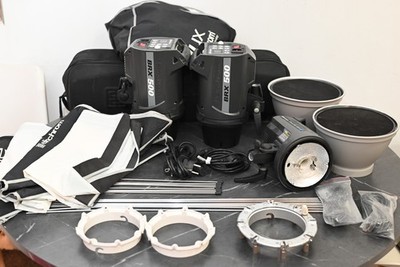 Elinchrom BRX 500 2 heads with one RX4 head and set of accessories