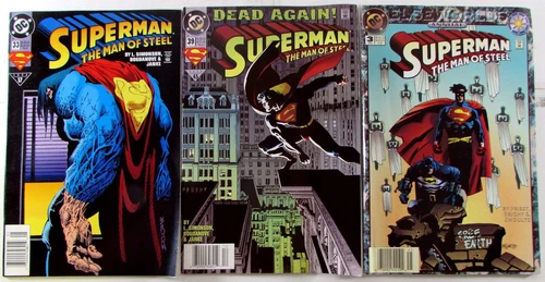 Superman Man of Steel Lot of 3 #33, 39, Annual 3 1994 DC Newsstand Batman Comics