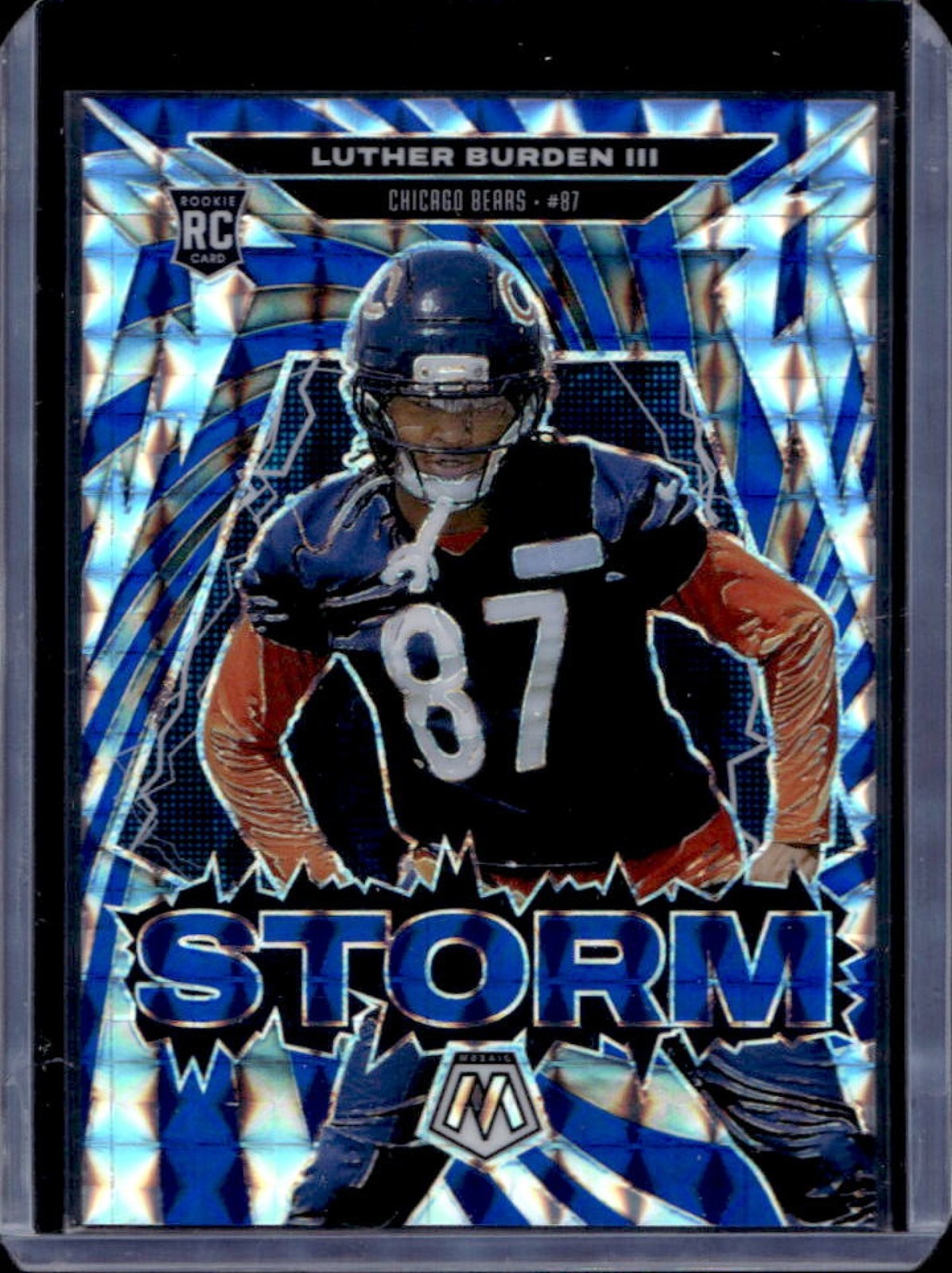 2025 Mosaic Luther Burden III Storm RC Blue Prizm Rookie #55/99 Bears