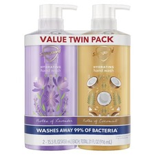 Hand Wash Twin Pack Lavender Coconut Scent 15.5 fl oz Gentle Moisturizing Liquid