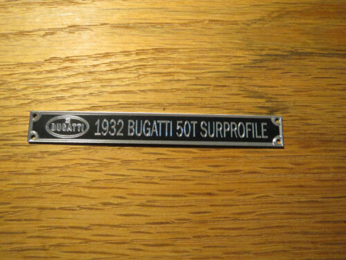 Pocher 1/8 1932 Bugatti 50T Surprofile Metal Display Plaque - Afbeelding 1 van 1