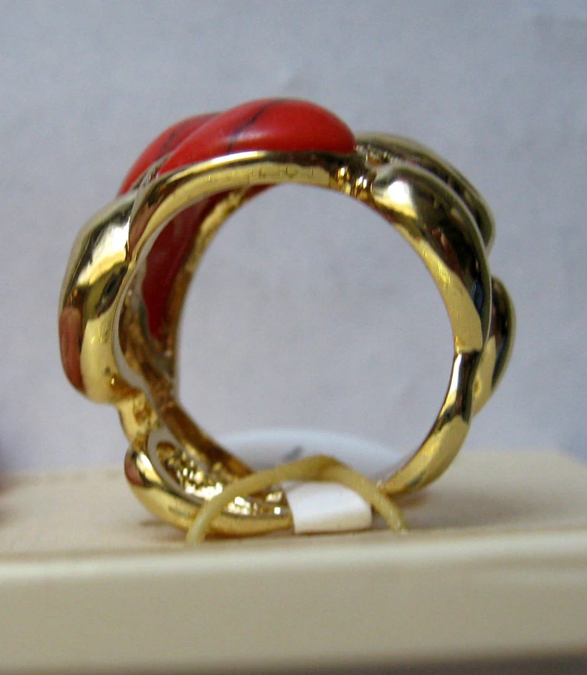 Anillo Amrita Singh 18 kgp Coral Oscuro Deauville 6 Foto 4 de 4