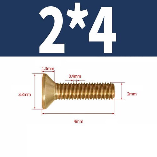 Viti a macchina svasate Phillips in ottone bulloni testa piatta M2 M2,5 M3 M4 M5 M6 M8 - Foto 8 di 71
