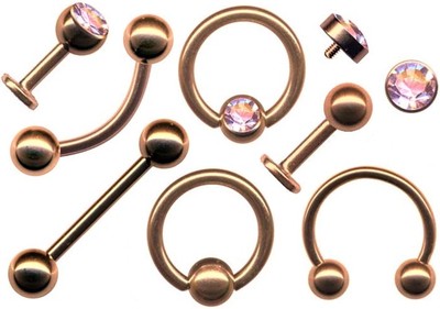PIERCING SEPTUM TRAGUS HELIX LIPPE NASE AUGENBRAUE OHR INTIM SERIE BRONZE-STYLE