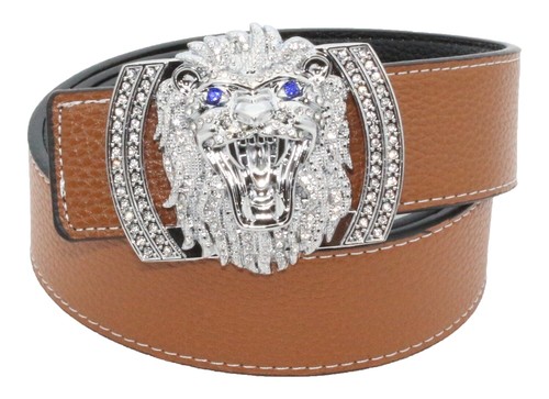 Cinturones de cuero para hombre con diamantes de león cinturón de diseño para hombre vestido vaquero 38 mm QHA Q3-01 - Imagen 31 de 35