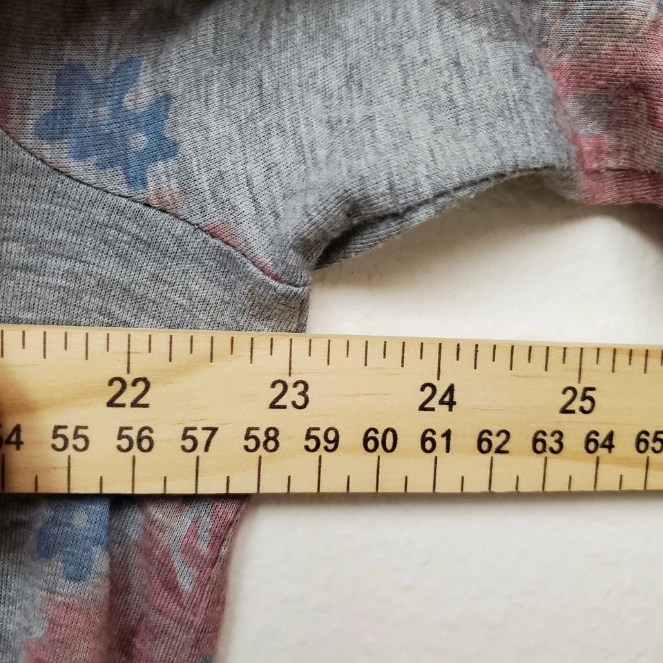 Jerry Leigh Hoodie Juniors XXL 2XL 19 Gray Roses Gold Anchor Pocket Lightweight - Image 3 of 4