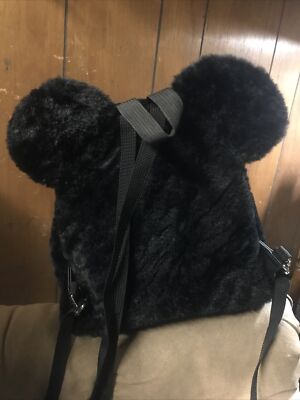 Disney Bioworld Mickey Mouse Backpack Purse Soft Fuzzy Faux  display picture 3