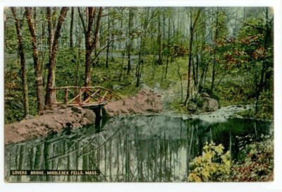 c1908 Middlesex Fells Massachusetts Lovers Bridge
