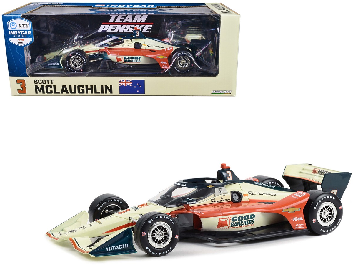 Dallara IndyCar #3 McLaughlin 1/18 Greenlight Good Ranchers