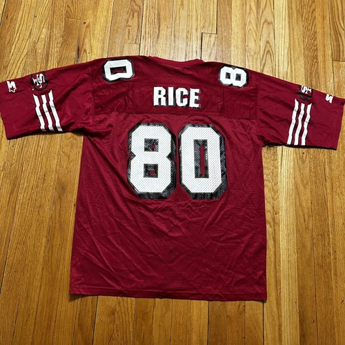 San Francisco 49ers Rice Jersey Starter Mens XL Jerry Rice Red Vintage - Picture 13 of 17