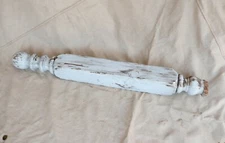 Newel Post Farmhouse Porch Shabby White Solid Wood Fir? Original Antique 44.5"