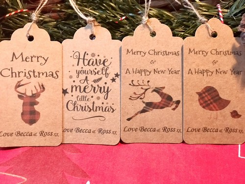 Gift Tags Vintage Tartan Stag 
