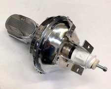 1963 -1967 Chevy Corvette 9 Chrome Power Brake Booster Finned Master Cylinder