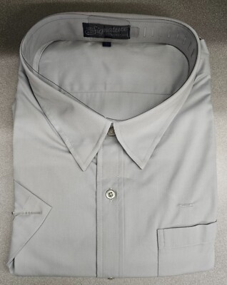 Men's L/S Grey Dress Shirt Sz 4X HPI Signature Collection Frontier Airlines