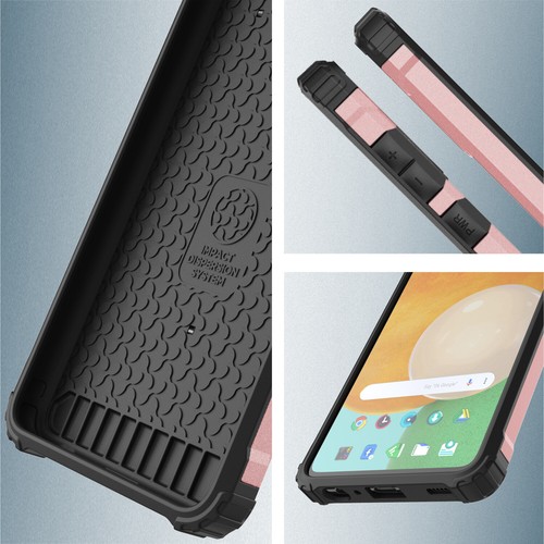 Funda protectora resistente para teléfono Samsung Galaxy A52 (oro rosa) - Imagen 5 de 6