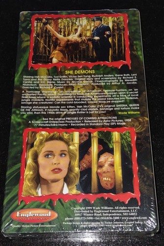 SHE DEMONS Sealed tape VHS Horror BRAND NEW Richard Cunha's Haunted Hollywood - Picture 2 of 6
