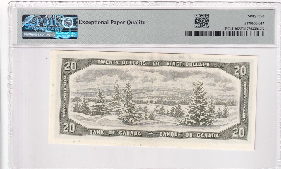 Canada, 20 Dollar, 1954, UNC, p80b - Image 2 of 2