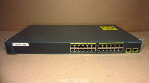 Cisco WS-C2960-24TT-L V06 Catalyst 24-Port 10/100 + 2 GE Uplink Switch + RM EARS