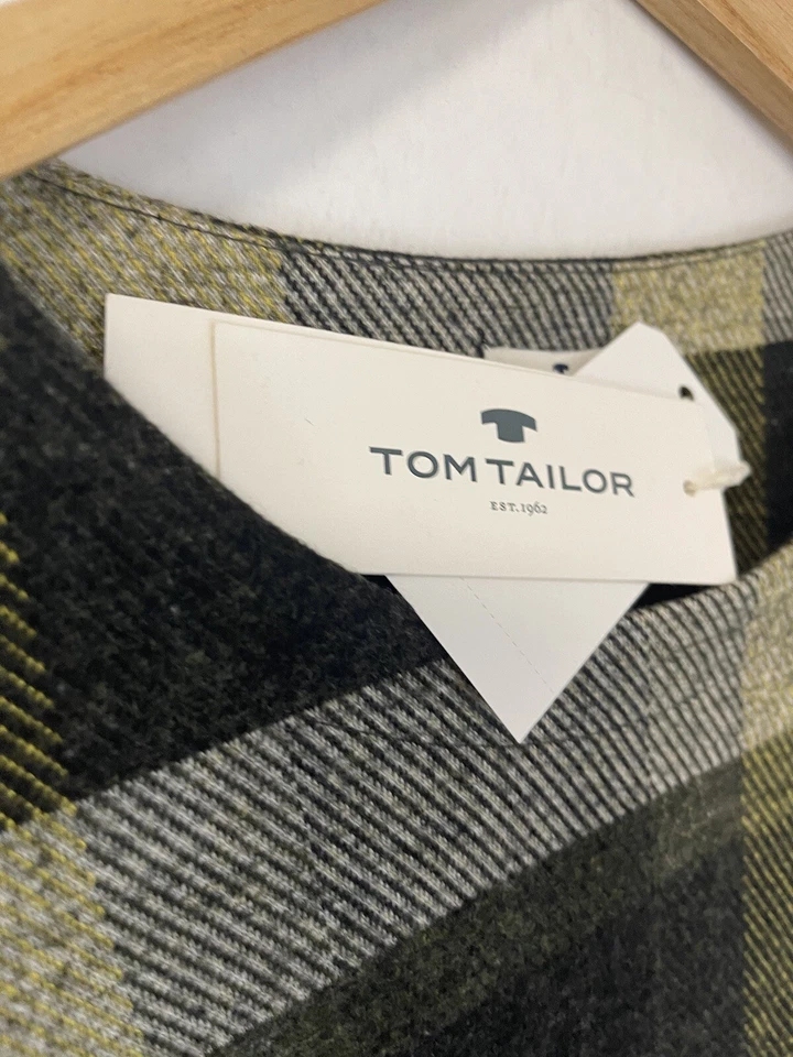 Vestido Tom Tailor Mujer 6 Suéter Vestido Cuadros Manga 1/2 Mini EU 38 N64 Foto 3 de 4