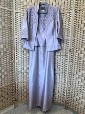 ALEX EVENINGS MOTHER OF THE BRIDE/GROOM DRESS DUSTY LAVENDER 10 NWOT RET 256