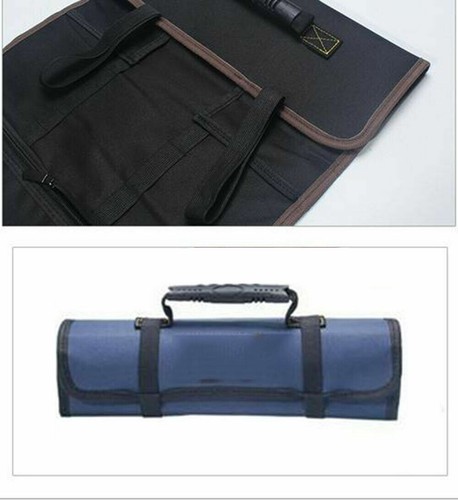 Electrician Tool Pocket Roll Up Storage Organizer Bag Canvas Chisel Tool kit New - Picture 9 of 13