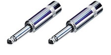  2 Two Genuine REAN by NEUTRIK NYS224 Mono 1/4" Cable Mount Jack Nickel Plated