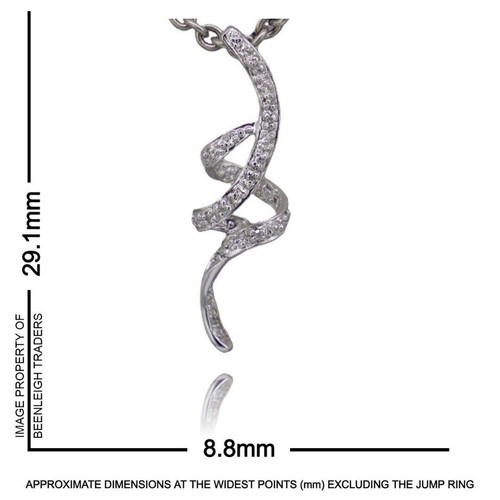 White Gold DIAMOND SET PENDANT Guaranteed Genuine Real 9ct 9k Gold & Diamonds - Picture 7 of 12