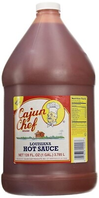 Cajun Chef Louisiana Hot Sauce - 2 /1 Gallon pack (128oz each)