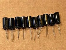 10 New Supertech 40 uf 450v Radial Capacitors Guitar Tube Amp & Radio Caps (Qty)
