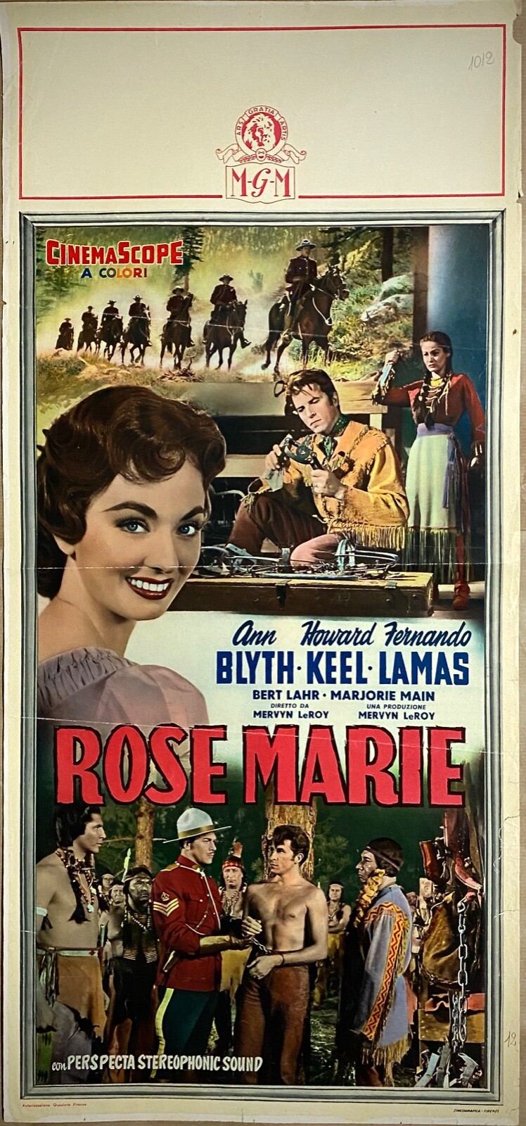 Locandina originale film Rose Marie (1954) - Regia di Mervyn LeRoy