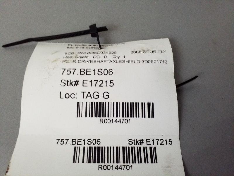 2006 BENTLEY REAR DRIVE SHAFT AXLE SHIELD P/N 8E0501721