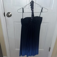 Xscape Dress Size 4 Navy Blue Prom Wedding Faded Blues