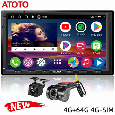 ATOTO A6PL 7'' 2DIN ChatGPT AI Android Car Play Stereo Radio + Dash & Rear Cam