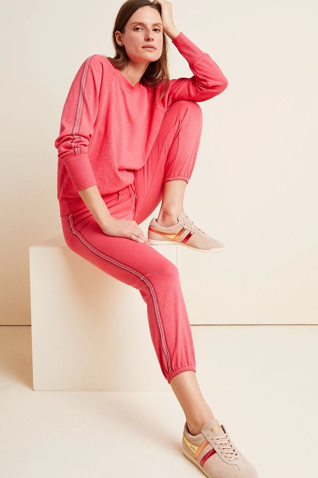 Pantalones deportivos Anthropologie Sundry cosidos sudaderas rojo coral talla XS 0 $165 Foto 4 de 4