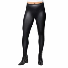 Jane and Bleecker Ladies' Faux Leather Legging Pants Black